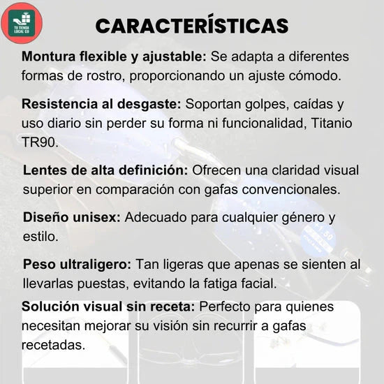 PROMOCIÓN BLACK FRIDAY 50% DESCUENTO - GAFAS TR90 COMPRE 1 y LLEVASE 2 GAFAS + ESTUCHE y PAÑO CORTESÍA 🎁